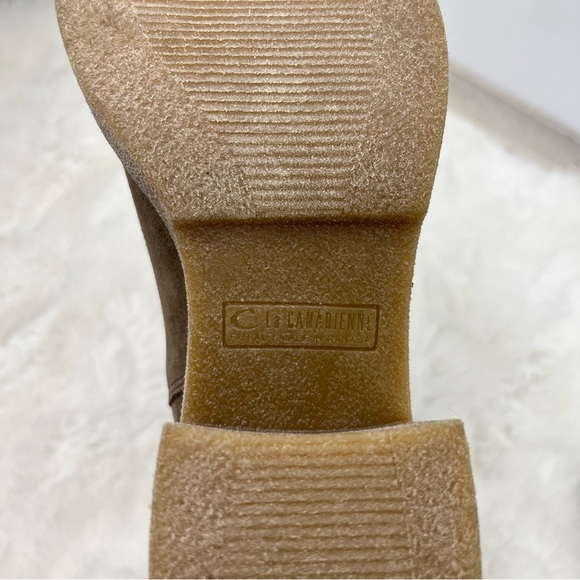 NEW LA CANADIENNE Zaine Waterproof Chelsea Boot Stone Oiled Suede Chunky Sz 5.5 - Picture 12 of 15